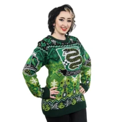 Slytherin House Crest Christmas Jumper -JD Looney Shop 14885272 1435092932622209