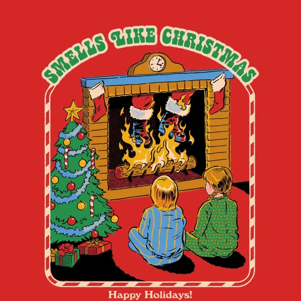 Steven Rhodes Smells Like Christmas Sweatshirt - Red 2 Steven Rhodes Smells Like Christmas Sweatshirt - Red - Image 2