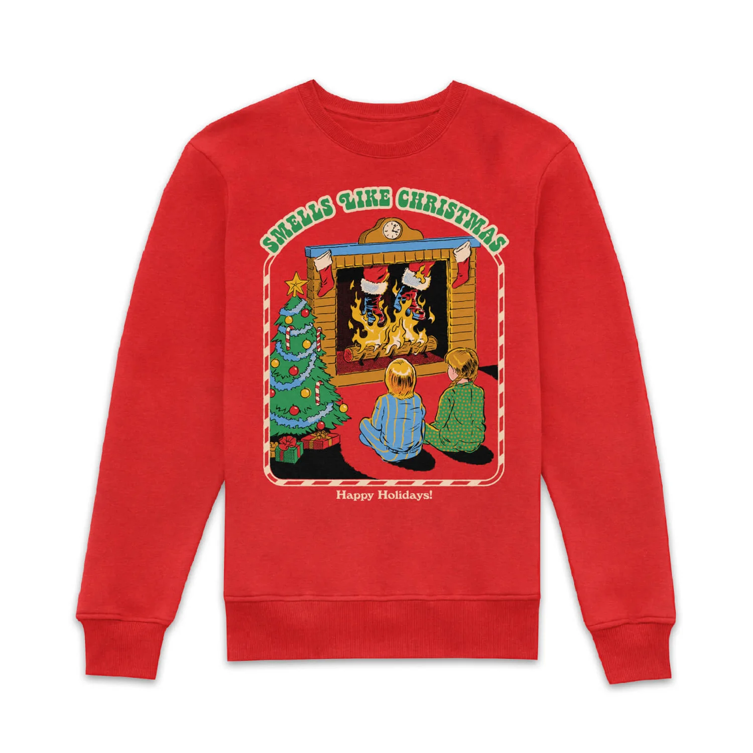 Steven Rhodes Smells Like Christmas Sweatshirt - Red 1 Steven Rhodes Smells Like Christmas Sweatshirt - Red
